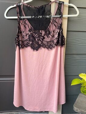 Sleeveless pink blouse